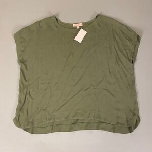 Numi T-Shirt Top Womens XL‎ Olive Green Short Sleeve Made Canada Blouse New NWT